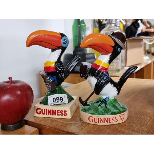 99 - A pair of heavy cast metal Guinness advertising figures. Both handpainted examples depicting the Gui... 