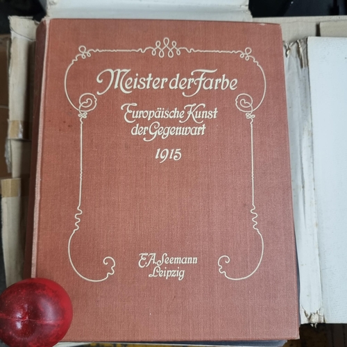 921 - A hardback antique compendium titled ''Meister Der Farbe : Europäische Kunst der Gegenwart 1915'' by... 