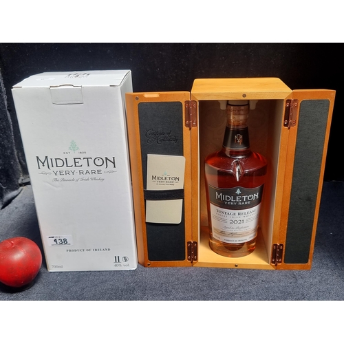 938 - Star Lot : A 700ml sealed bottle of Midleton vintage release Irish whiskey dating to 2022 accompanie... 