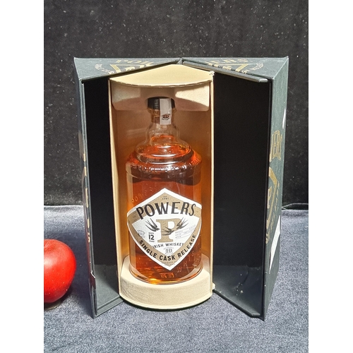 939 - Star lot : A sealed 70cl bottle of Powers single cask release whiskey, cask no 129559, from 2008. In... 