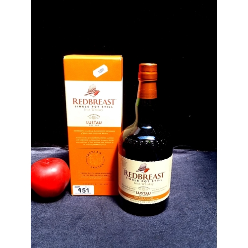 951 - A sealed 70cl bottle of Lustau Redbreast single pot still Irish Whiskey of the Iberian Series in pre... 