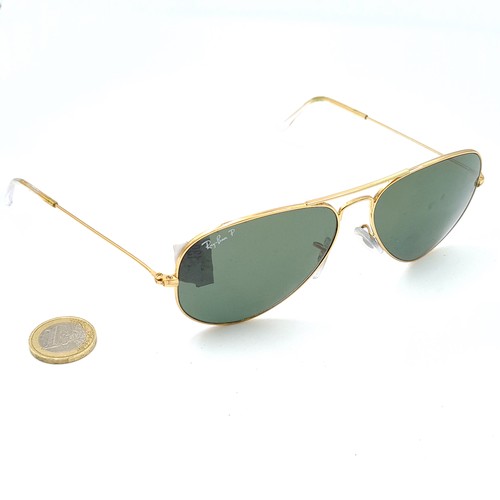 37 - Two pairs of genuine Ray-ban sunglasses, the first is a pair of aviator style sunglasses set with go... 