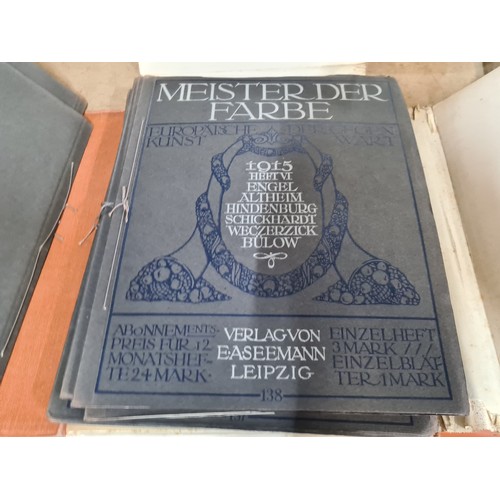 921 - A hardback antique compendium titled ''Meister Der Farbe : Europäische Kunst der Gegenwart 1915'' by... 