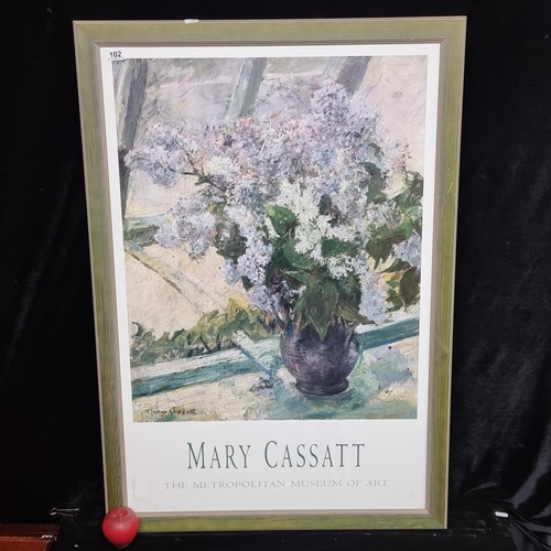 102 - An very large exhibition poster advertising the work of Mary Cassatt at the Metropolitan Museum of A... 