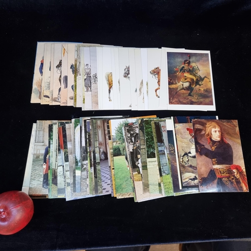 111 - A large mixed box of military themed postcards. A high quality collector's set left blank to verso. ... 