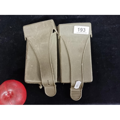 193 - A 1981 rubberised military NATO magazine ammunition pouch.