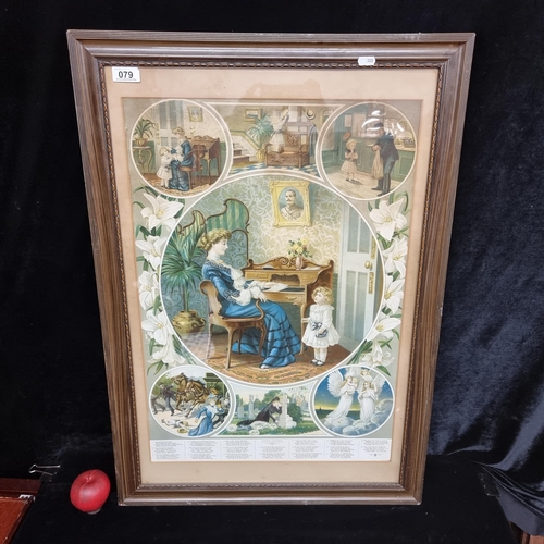 79 - A large vintage chromolithograph titled 