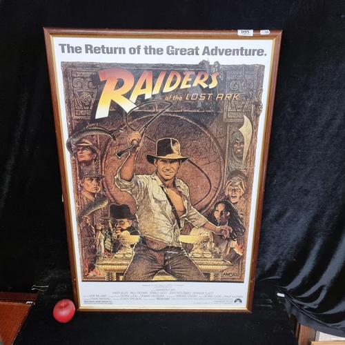 95 - A large print of a poster advertising Indiana Jones in 