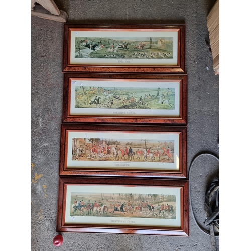 771 - Four vintage prints of hunting scenes originally by the artist Henry Alken including 