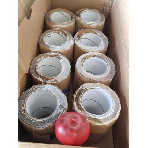 781 - A box of eight rolls of new  Guardian Artificial Grass Butyl tape unopened in packaging. For laying ... 