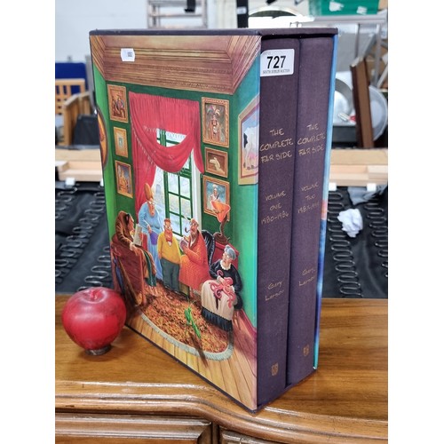 727 - A set of two hardback books titled 'The Complete Far Side' Volumes I (1980-1986) and II (1987-1994) ... 