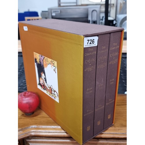 726 - Star Lot: A set of three hardback books titled 'The Complete Calvin and Hobbes' Book 1, 2 and 3 by B... 