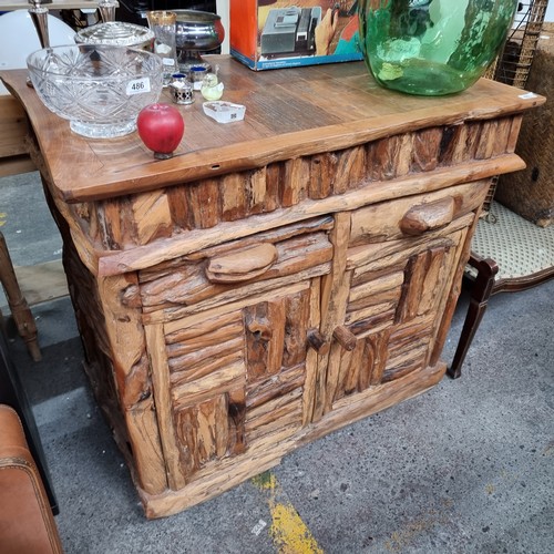 488 - Star Lot - An unusual hand crafted kitchen island. A wonderful rustic looking piece with roughly hew... 