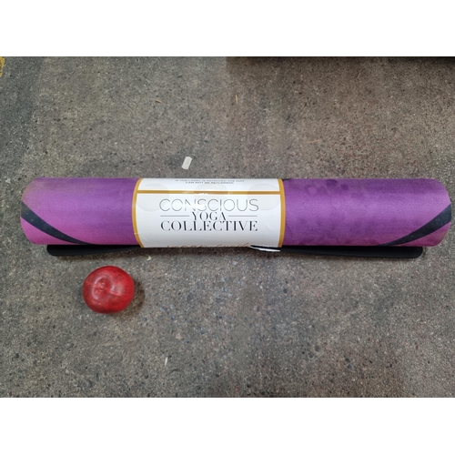 877 - A brand new good quality Premium Grip Synergy yoga mat from Conscious Yoga Collective crafted from v... 