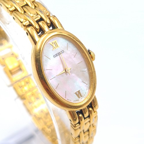 Seiko oval ladies on sale watch