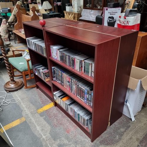 926 - Four good sized free standing bookcases in two sizes. Two of each size. All with two adjustable shel... 