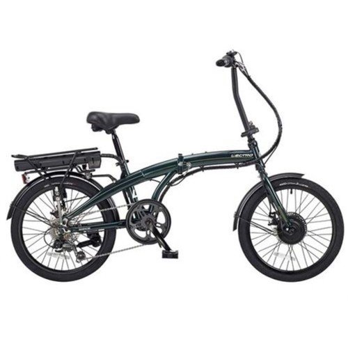 902 - Star Lot, A brand new  Lectro branded Lectro Rapide Leo 23 folding electric city bike in a green fin... 