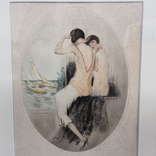 86 - Star Lot: A fabulous Art Deco original limited edition (75/500) drypoint aquatint etching on paper b... 