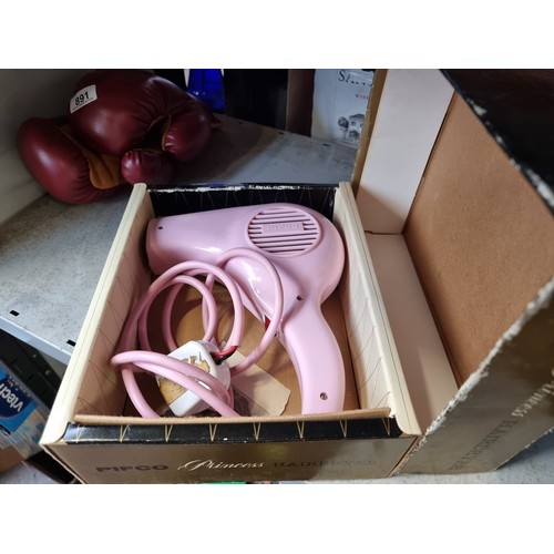 899 - A charming vintage Irish made Pifco hairdryer No. 1060 in a bubblegum pink finish. Comes with origin... 