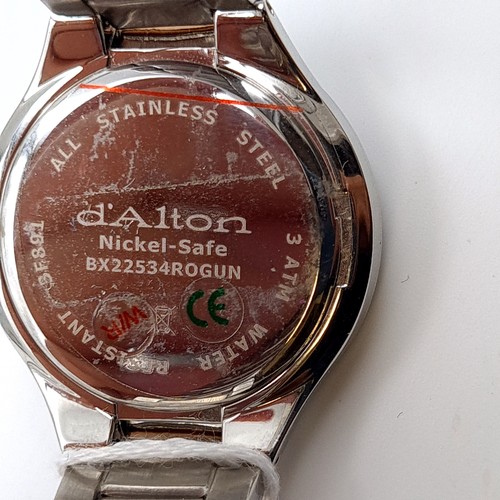 23 - A fabulous as new D'alton of Paris ladies wrist watch, featuring a very pretty iridescent face, gem ... 