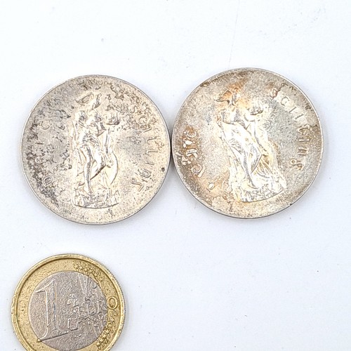 33 - Two 1966 Padraig Pearse coins, with a silver content of 83%.