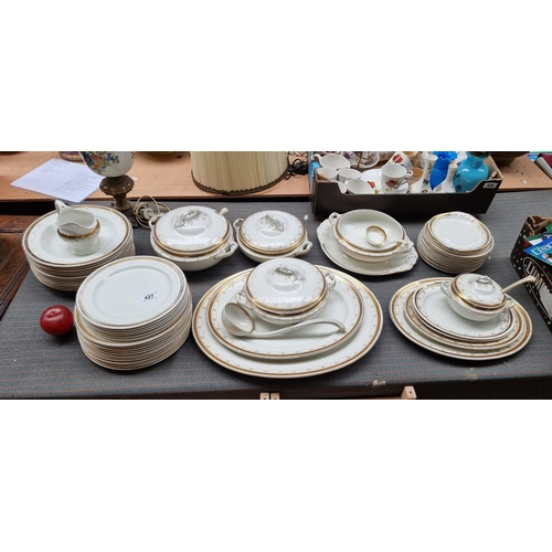 427 - A large sixty piece dinner set of Shancock & Sons Coronaware. A high quality fine china set with a C... 