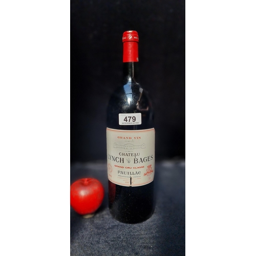 479 - A sealed 1.5L bottle of Chateau Lynch Bages, Pauillac 1999. Average price €161 for a 750ml bottle on... 