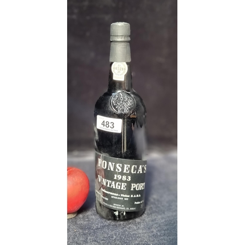 483 - A sealed 75cl bottle of Fonseca's 1983 vintage port. RRP €112 on wine-searcher.com.