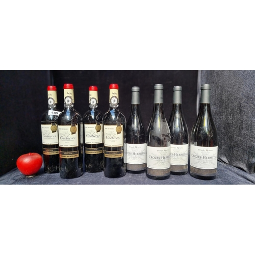 489 - Eight sealed 750ml bottles including four bottles of Carbiéres Grand Vin Du Languedoc 2010, along wi... 