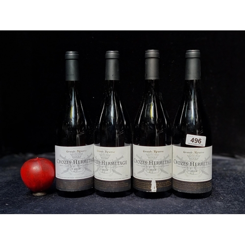 496 - Four sealed 750ml bottles of Grande Réserve Crozes-Hermitage 2010. Currently averaging €40 per bottl... 