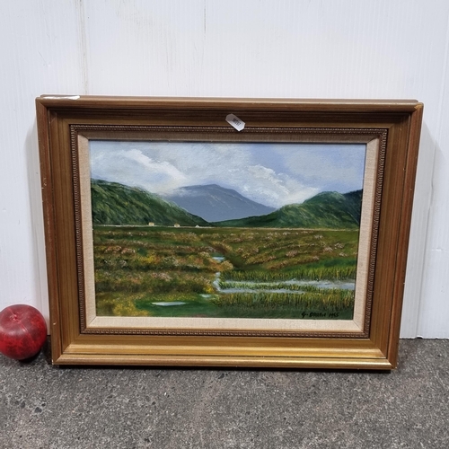 527 - Star Lot : A vintage original oil on canvas painting titled 'Sugarloaf Mountain, Co. Wicklow' by the... 