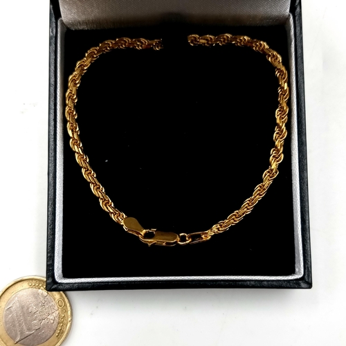 Star Lot : A good quality 9 carat gold plated rope twist bracelet