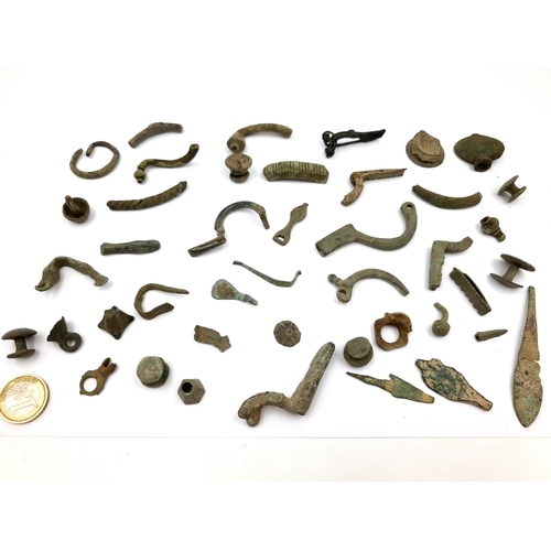 755 - A collection of large and heavy excavated ancient Roman artefacts. These everyday items showcases a ... 