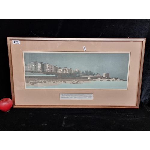 79 - A high quality giclée print featuring a panoramic view of Seapoint Martello tower, With Trafalgar Te... 