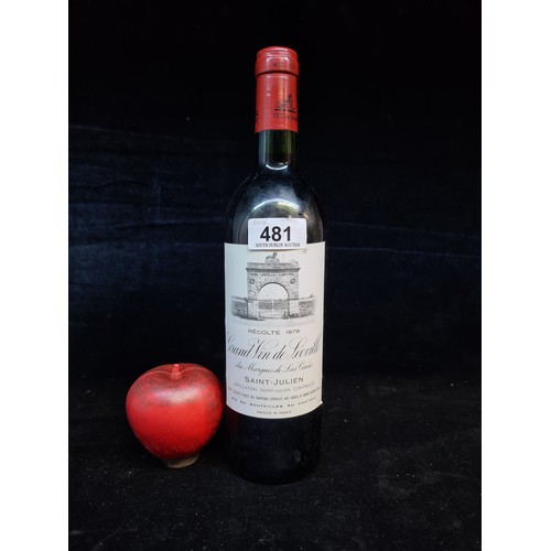 481 - Star Lot : A sealed 75cl bottle of Chateau Leoville-Las Cases 'Grand Vin de Leoville'. Averaging €23... 