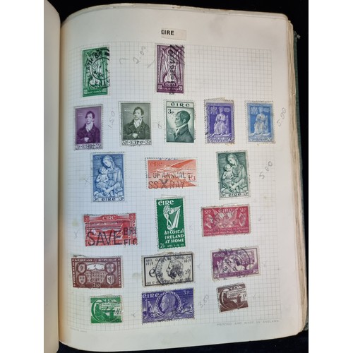 187 - An excellent vintage stamp album of International interest. Including some early Irish examples inc ... 