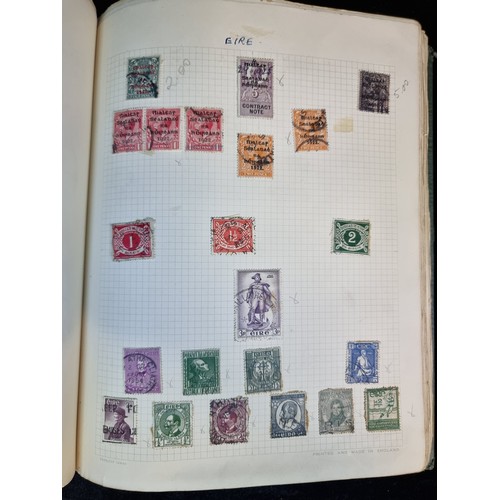 187 - An excellent vintage stamp album of International interest. Including some early Irish examples inc ... 