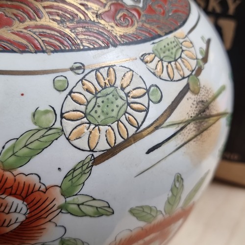 432 - A Large attractive antique  large Chinese porcelain vase with hand painted floral motifs.