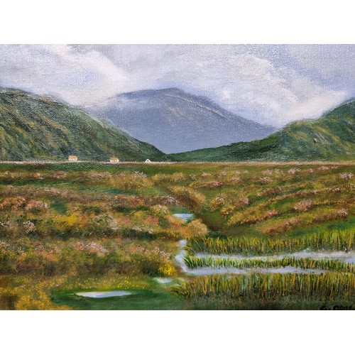 527 - Star Lot : A vintage original oil on canvas painting titled 'Sugarloaf Mountain, Co. Wicklow' by the... 