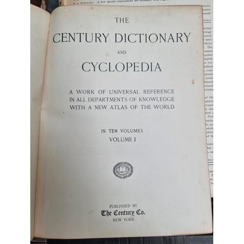 953 - A complete set of ten antique volumes of The Century Dictionary and Cyclopedia. Published in 1906 by... 