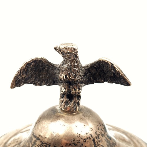 26 - A fine example of a tall antique late 19th century worked continental silver sugar bowl, featuring l... 