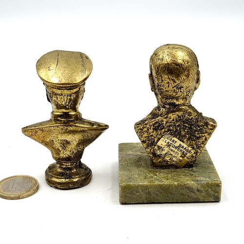 45 - Two very heavy brass bust figures, comprising of Michael Collins and Eamon deValera. Dimensions: Mic... 