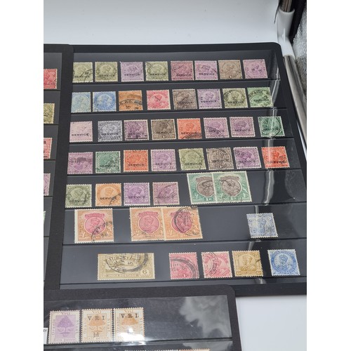 754 - A large and vast collection of five pages of overprint and uncirculated king George V stamps, mainly... 