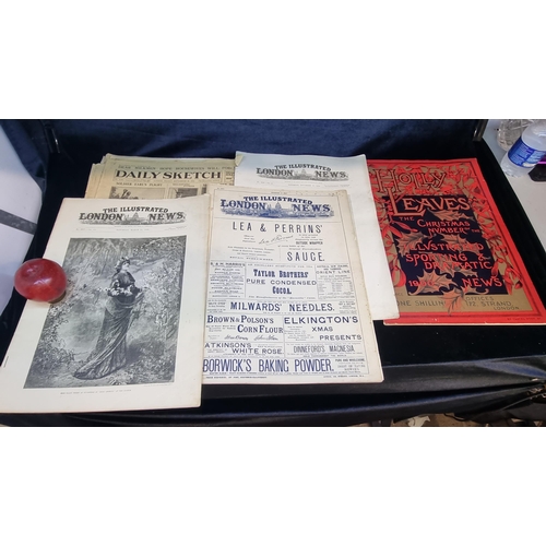 159 - A mixed lot of vintage newspapers and ephemera. Including multiple late 19th century issues of The L... 
