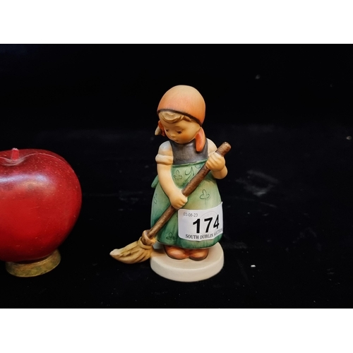 174 - A collectable Hummel Goebel ''Little Sweeper'' ceramic figure. Circa 1979. H11.4cm