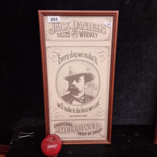 84 - A print of an advertisement poster for Jack Daniels Tennessee Whiskey reading 
