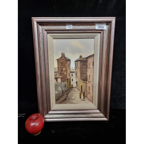 89 - Star Lot: A fantastic original Tom Cullen (b.1934 - d.2001) oil on canvas board painting by the reno... 