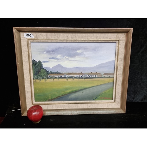 92 - A charming original J. McAllister oil on canvas painting titled 