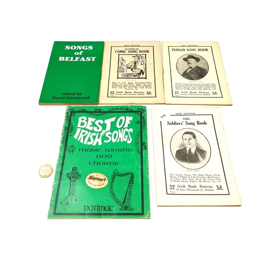 890 - A very interesting collection of five vintage Irish song books, the first entitled 