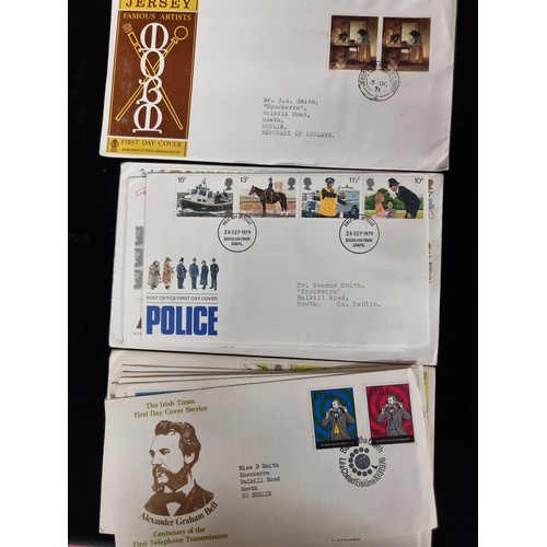 246 - A box containing approx. 75 first day covers with Irish and English examples. Along with a film cani... 